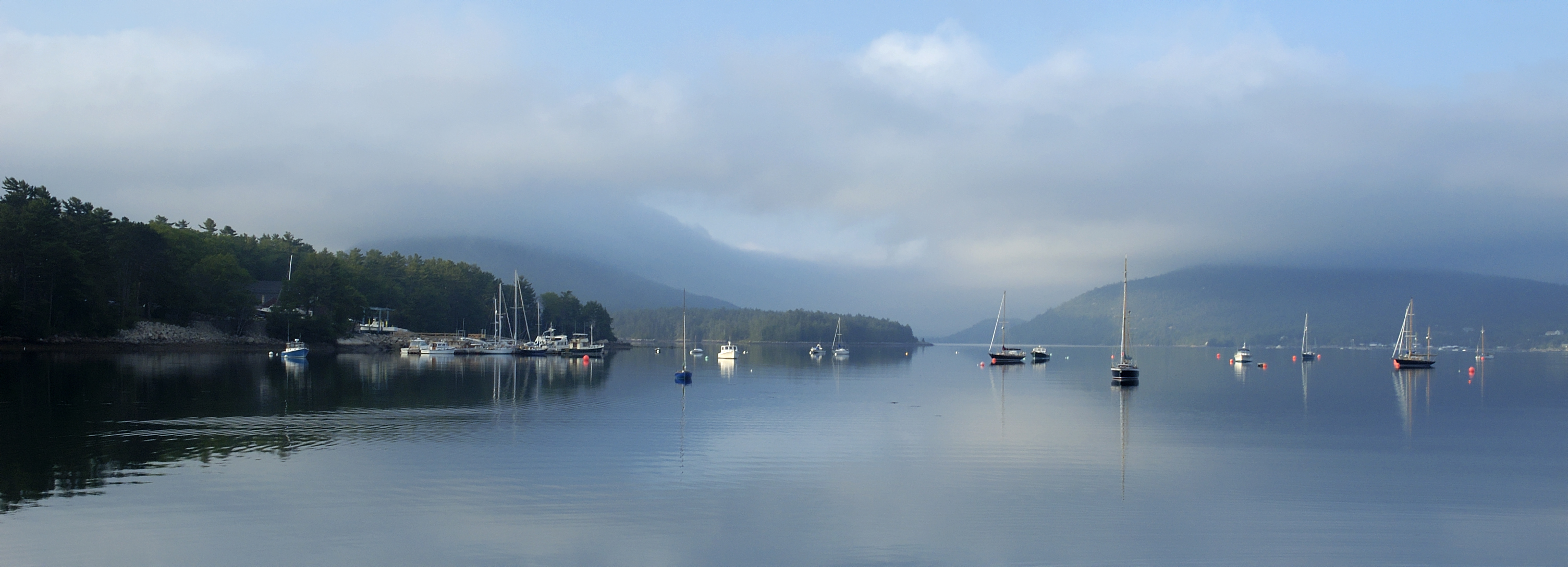 Maine harbor scene